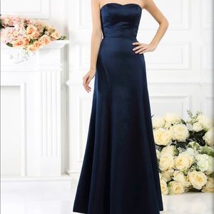 Bill Levkoff Navy Blue Bridesmaid Dress